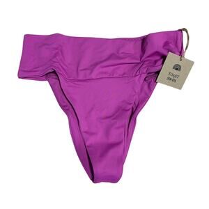 NWT Toast Signature Banded Waist Bikini‎ Bottom, Purple Orchid, Size XS